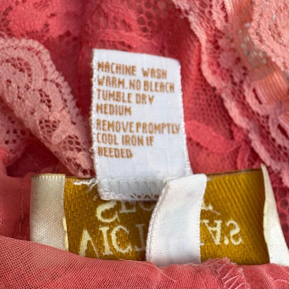 VTG Victorias Secret Gold Label Bodysuit Teddy Sm Peach Lace  Bows Coquette Sexy - Picture 6 of 13
